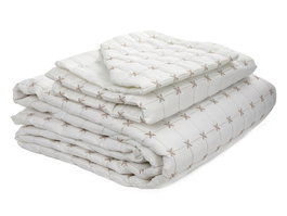 L'essentiel linge de maison Juego de colcha doble Yıldız - Cream